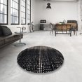 thumbnail image 4 of Ahgly Company Tapis d'Intérieur Lavable en Machine Carré Abstrait Grès Brun, 5 Pieds Carré, 4 of 7