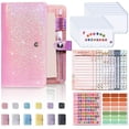 thumbnail image 1 of Financial Planner Notebook Undated, ZZkhGO Budget Organizer Ledger for Monthly Weekly Goals, A6 Size Expense Tracker with Pocket for Home Office Small Business, Pink, 1 of 7