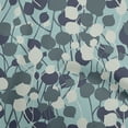 thumbnail image 1 of oneOone Rayon Teal Blue Fabric Abstract Leaf Sewing Material Print Fabric By The Yard 56 Inch Wide, 1 of 4