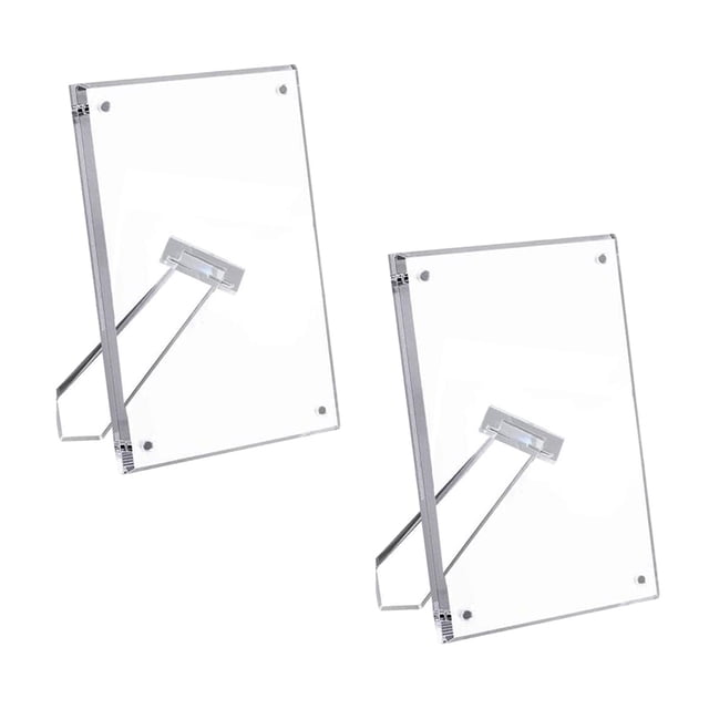 DOLITY 2 Pieces Acrylic Photo Picture Frame Portrait Photograph Artwork Modern Tabletop 5x7inch