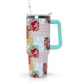 thumbnail image 1 of Gobelet 40 Oz avec Poignée et Paille Isolé Double Paroi en Acier Inoxydable Tasse de Voyage Boîte Cadeau Gobelet Réutilisable Tasse de Café de Voyage pour Bureau Tasse de Bière Isolée Portable pour Boissons Chaudes et Froides, 1 of 5