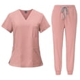 thumbnail image 3 of Female Scrub Set V Neckline Nurse Workwear for Beauty Center SPA Cosmetology XL, 3 of 8