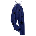 thumbnail image 5 of Girls Overall Star Print Summer Rompers for Girls Loose Casual Rompers with Pockets Cute Teen Clothes 8-10 Y, 5 of 5