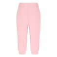 thumbnail image 3 of Timegard Womens Sweatpants Capri Pants Cinch Bottom Solid Color Cropped Joggers Workout Pants with Pockets, 3 of 6