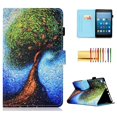 thumbnail image 1 of Folio Cover for Fire HD 8, Techcircle Slim Fit Stand Smart Protective Leather Case with Sleep/Wake Function, for All-New Amazon Fire HD 8" Tablet (8th / 7th / 6th Generation), Abstract Tree, 1 of 4