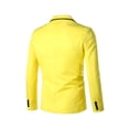thumbnail image 3 of EGNMCR Jackets for Men Men's Fashion England Solid Color Casual Single Breasted Suit, 3 of 3