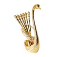 thumbnail image 1 of XZNGL Serving Spoons Stainless Steel Coffee Spoon Fruit Fork Stainless Steel Bar Dessert Spoon with Swan Rack Household Tableware Stainless Steel Serving Spoons Coffee Spoons for Coffee Bar, 1 of 2