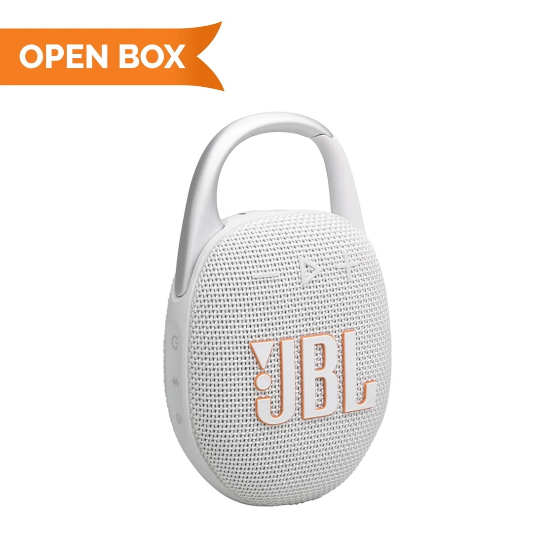 Open Box - JBL Clip 5 Waterproof Bluetooth Wireless Speaker - White