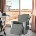 thumbnail image 3 of yuksok Coussin de Sofa Imperméable Résistant Lavable Housse de Fauteuil Inclinable pour Salon Chambre Gris Clair P, 3 of 9