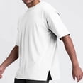 thumbnail image 1 of AherBiu T-Shirts pour Hommes Surdimensionnés en Coton Léger à Col Rond à Manches Courtes T-Shirt Décontracté, 1 of 8