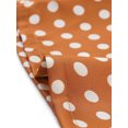 thumbnail image 5 of INSPIRE CHIC Womens Short Sleeve Notch Collar Piped Button Down Sleepwear Polka Dots Pajama Sets Large Brown, 5 of 5