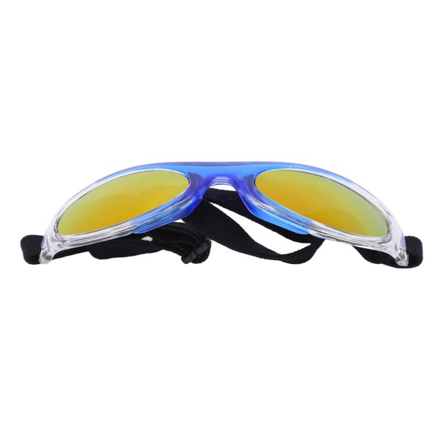 Lunettes de Soleil pour Chien, Lunettes de Protection pour Chien Élastiques Réglables Protéger les Yeux UV Protection Double Fixe pour Petit Chien Rose, Noir Rouge, Bleu Rouge, Bleu Gris