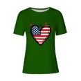 thumbnail image 2 of Pisexur Hauts de Printemps pour Femmes, Hauts pour Femmes, Hauts Tendance à la Mode, Pull Décontracté Imprimé à Manches Courtes Col Rond Vert,L, 2 of 2