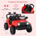 thumbnail image 2 of OLAKIDS 12V Ride On Truck, Battery Powered Electric Vehicle for Kids with Remote Control, Foldable Reflective Mirror, Spring Suspension, Music, LED Lights, Ride on Toy for 3+ Boys Girls, 2 of 9