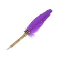 thumbnail image 3 of Feather Pen, Retro Elegant Replaceable Nibs Quill Pen Set  For Office For Home For School Purple, 3 of 8