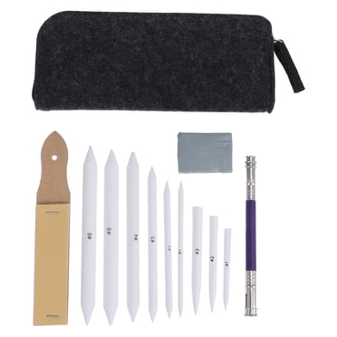 KAKOWELY Sketch Tool Set 19pcs/ Set Drawing Sketching Blending Stumps Wiping Pen Sketching Painting Kit5.31"X0.39"X0.39"