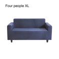 thumbnail image 3 of Solid Color Sofa Cover Elastic Couch Dust-proof Anti-slide Slipcover 1/2/3/4 Seater Covers Protector Full Coverage Navy XL, 3 of 9