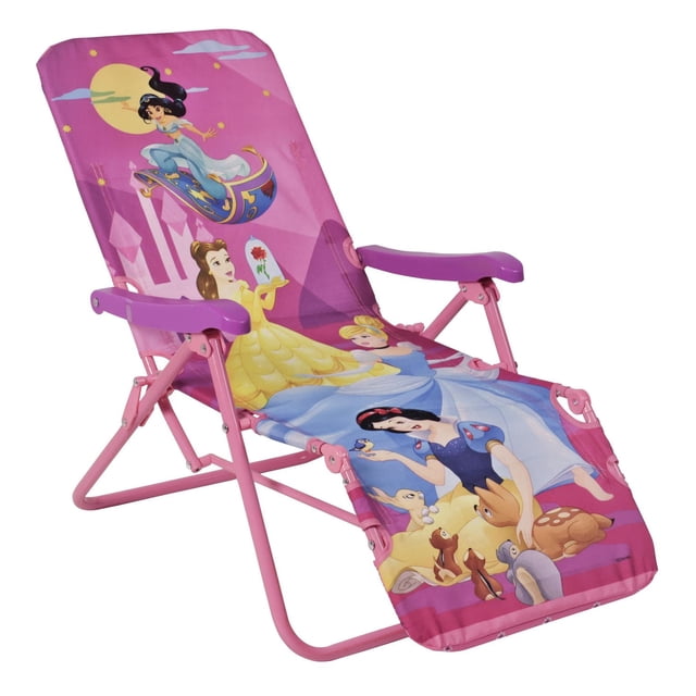 Chaise longue de princesse Disney, plusieurs positions ajustables, âgés de 3 à 7 ans
