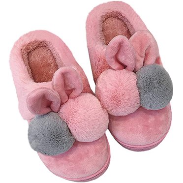 10 Pcs Pantoufles pour Femmes pour Hommes en Mousse Mémoire Hiver Intérieur Chaudes en Peluche Pantoufles Doublées Pantoufles Douces de Loisirs Chaussures en Fourrure Antidérapantes (Rose)