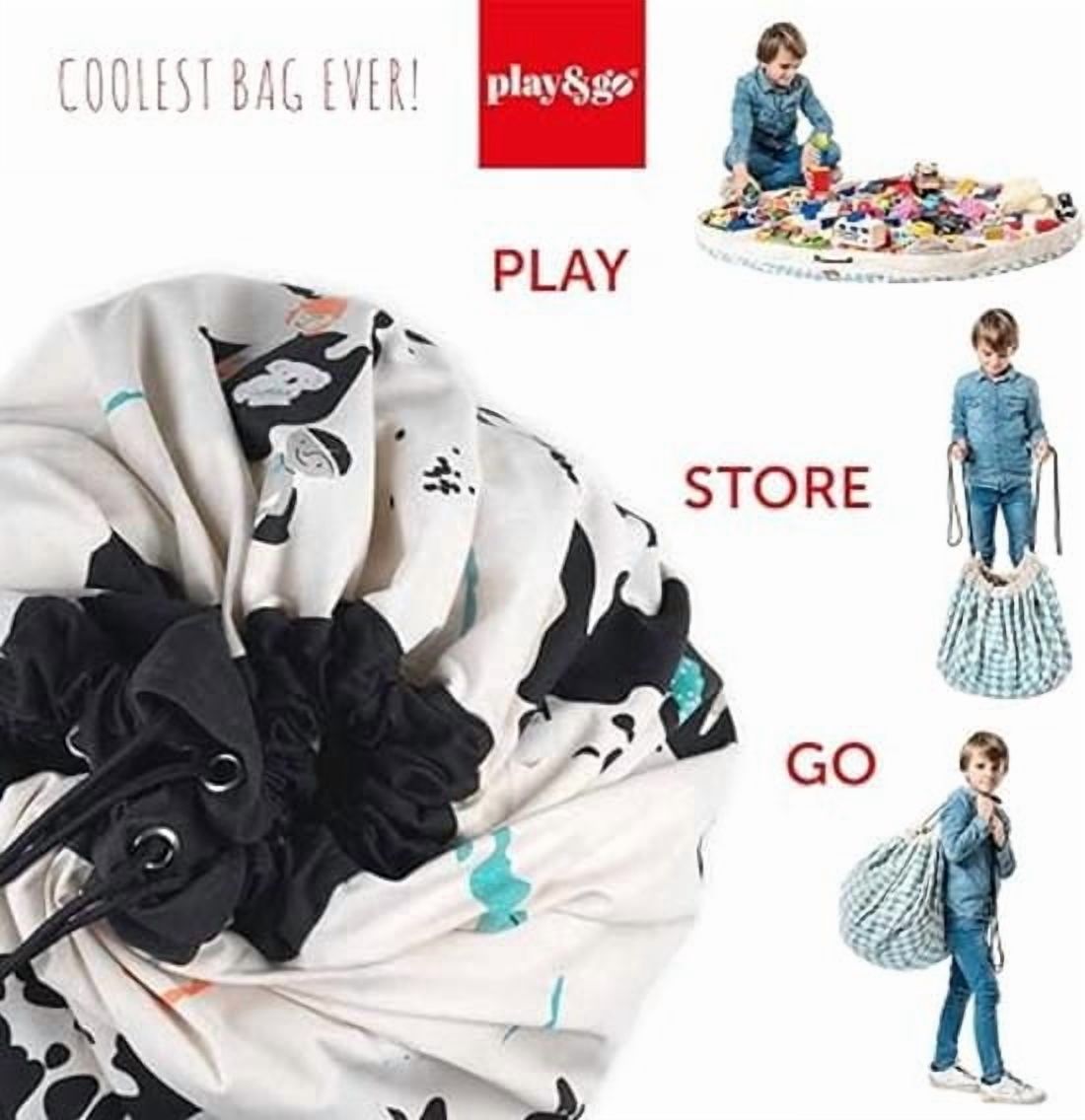 Play & Go - Carte du Monde - Tapis de Jeu 3-en-1 - Sac de Rangement et Sac à Couches - Recto-Verso avec Imprimé Ciel Étoilé - Amusant et Interactif pour Enfants - Diamètre 140 cm - Convient aux Nouvea
