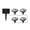 Gris, variante sur Binwennn Projecteur Intérieur Plafonniers Intérieur Rechargeable Extérieur Solaire Chat Cl Aw la Wn Lumière Led Étanche Décoration de Jardin Lumière Souterraine 4 Pcs