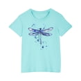 thumbnail image 1 of Économies d'Été! SROBPTY T-Shirts à Manches Courtes pour Tout-Petits, T-Shirt Imprimé pour Garçons Tout-Petits Mode Col Rond Imprimé Manches Courtes Bleu, 7 Ans, 1 of 4