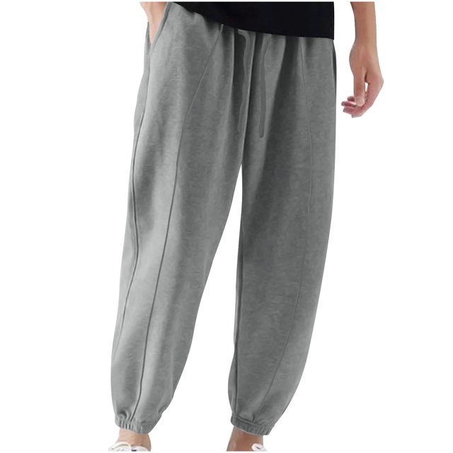Mens Pants, Mens Solid Color Pocket Drawstring Casual Youth Versatile Sports Oversized Pants