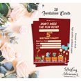 thumbnail image 5 of Darling Souvenir Red Birthday Invitation Card 28 Pcs Fill or Write In Blank Invites Printable Party Supplies 5 x 7 Inches, 5 of 5