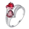 thumbnail image 1 of EGNMCR Rings Ladies Fashion Diamond Geometric Abstract Fashion Jewelry Ring Ladies, 1 of 3