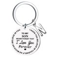 thumbnail image 1 of TIMIFIS Key Chain DIY To My SON Stainless Steel Last Name 26 Letter Keychain 2.5cm Valentine'S Day Gift, 1 of 5