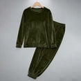 thumbnail image 4 of FAIWAD Ensemble 2 Pcs en Velours pour Femmes, Chandail à Manches Longues à Col Rond avec Pantalon, Survêtement en Velours, 4 of 8