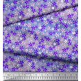 thumbnail image 3 of Soimoi Purple Poly Georgette Fabric Floral Fabric Prints by Yard 52 Inch Wide, 3 of 3