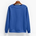 thumbnail image 1 of cllios Chandails Grande Taille pour Femmes Basiques à Manches Longues à Col Rond Chandails Molletonnés Couleur Unie Chandail 2024 Hauts Classiques Vêtements d'Automne Hiver, 1 of 5
