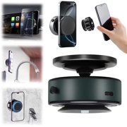 HLONK AI Electric Vacuum Magnetic Phone Holder  2025 Upgraded Suction Cup Phone Mount  Adjustable Magnetic Suction Phone Holder Mount for Car  Strong Magnetic Car Phone Holder for All Pho