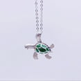 thumbnail image 4 of RYRDWP Sea Turtle Ocean Blue Fire Opal Inlay Jewelry Necklace, 4 of 5