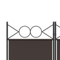 thumbnail image 5 of vidaXL 4-Panel Room Divider Brown 160x200 cm Fabric, 5 of 5