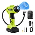 thumbnail image 3 of AstroAI Cordless Tire Inflator Portable Air Compressor, 10000mAh 160PSI Air Pump with 20V Battery, Digital Pressure Gauge & Auto Shutoff for Car, Motorcycle & Bike Tires, Green, 3 of 10