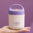 thumbnail image 4 of Boîte à Lunch Esthétique Boîte à Lunch Esthétique Boîte à Lunch Violette Acier Inoxydable 304 Mini Tasse de Déjeuner Scellée Poignée Isolation Portable Extérieur Lait Tasse Pratique Soupe Conserve Tasse Mignonne Boîte Bento Mignonne Boîte Bento, 4 of 4
