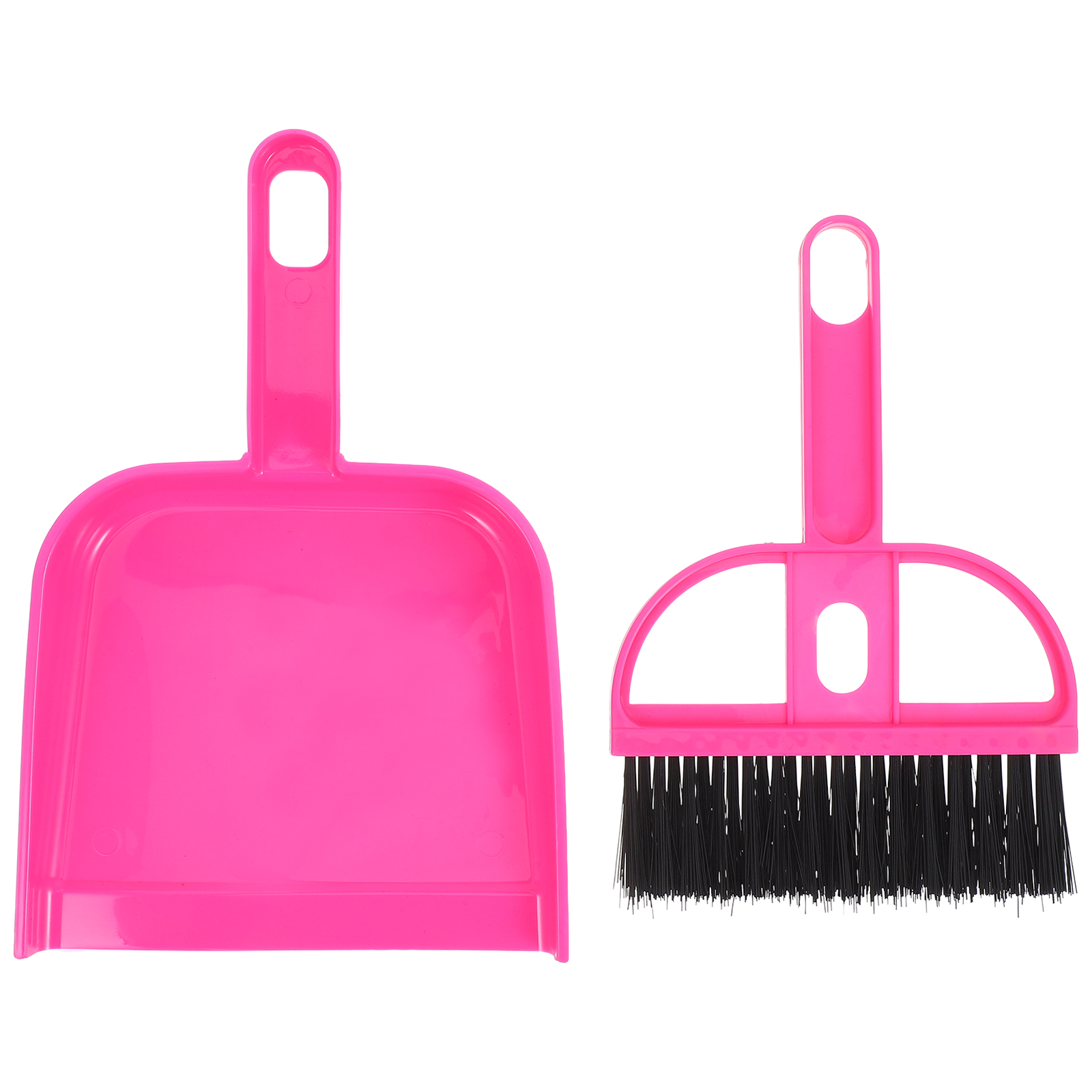KAKOWELY hand broom with pan Mini Hand Broom And Dustpan Set Cute Little Hand Mini Broom And Dustpan Set,Small Dust Pan Mini For Tabletop Keyboards Pet Cages Rosy