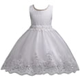 thumbnail image 3 of XEGLSBU Robe Longue Formelle en Dentelle pour Demoiselle d'Honneur Enfant, Mariage, Fête, 3 of 3
