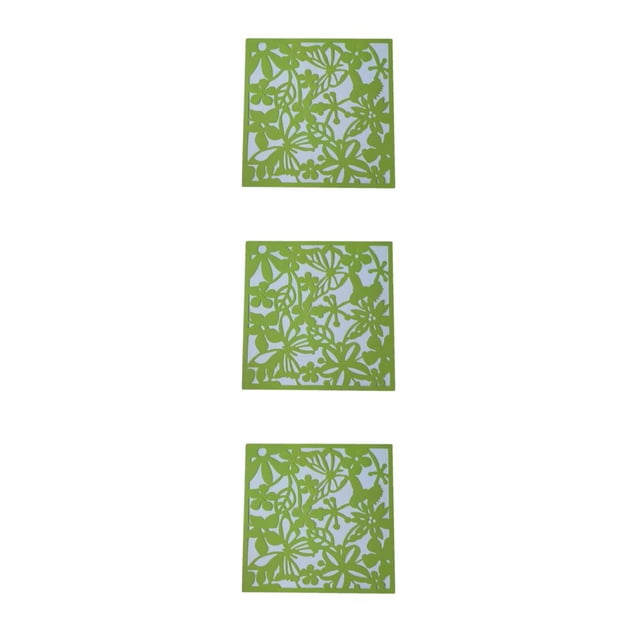 ZheElen 4piece Lightweight Hanging Divider Screens For Versatile Space Foldable Green Butterflies 3Set