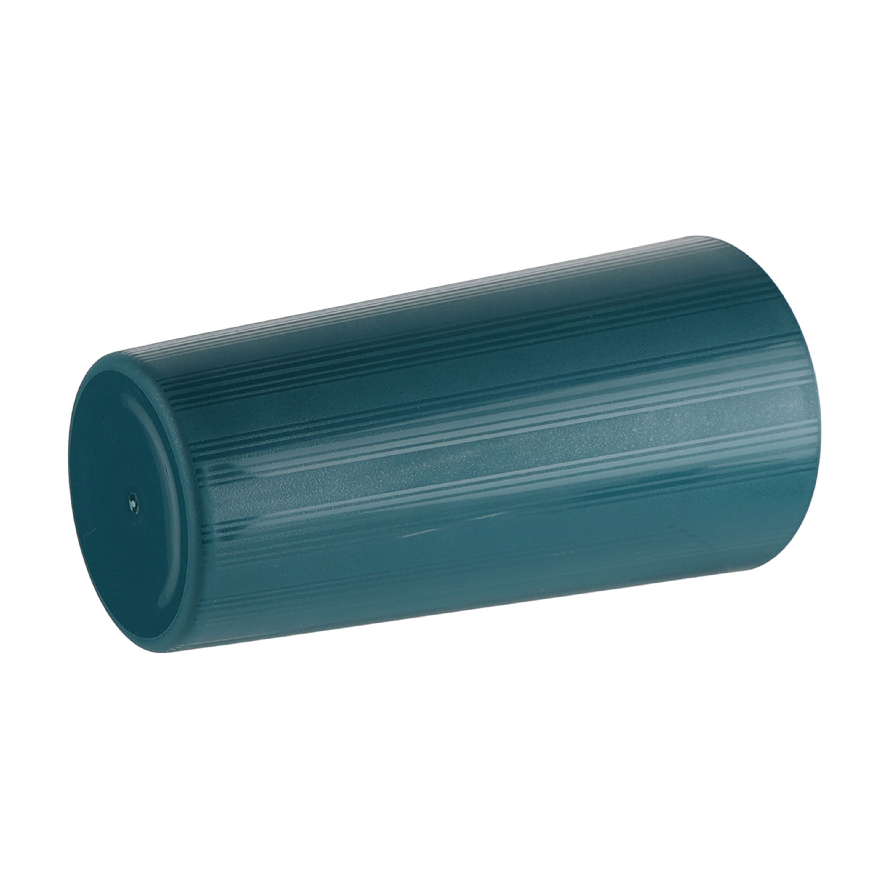 Gobelet rond en plastique vert Mainstays, avec motif à rayures gravées, 769 ml.