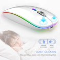 thumbnail image 4 of Wireless Bluetooth Mouse Rechargeable Silent Mouse Dual Mode (Bluetooth 5.1 + 2.4G) with Nano Receiver, 4 of 6