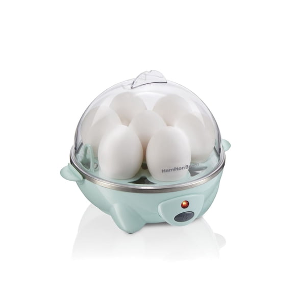 Hamilton Beach 3-in-1 Electric Egg Cooker, 7 Egg Capacity, 300 Watts, Mint, 25504G