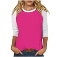 thumbnail image 1 of Birdeem Blouse pour Femmes Mode pour Femmes T-Shirt Imprimé Manches 3/4 Blouse Col Rond Hauts Décontractés, 1 of 12