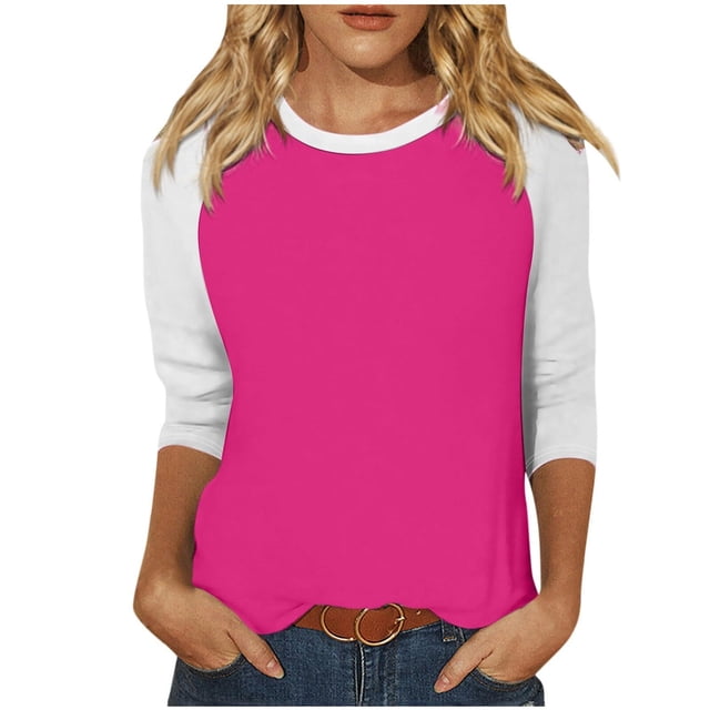 Birdeem Blouse pour Femmes Mode pour Femmes T-Shirt Imprimé Manches 3/4 Blouse Col Rond Hauts Décontractés