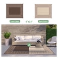 thumbnail image 2 of DEORAB 8'x10' Outdoor Rugs Waterproof Patio Reversible Plastic Carpet Camping Outside Mat,Coffee & Beige, 2 of 5