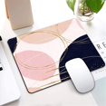 thumbnail image 3 of Modern Simple Designs Mouse Pad Pink Blue Gold Gaming Mousepad Non Slip Rubber Square Small Mouse Pads for Wireless Mouse Laptop Computer Mouse Mat Women Girly Office Desk Decor Accessories, 3 of 5