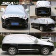 thumbnail image 2 of Universal Half Car Cover Waterproof Outdoor Cover Oxford Sun Rain Uv Protection Dustproof Snowproof Car Body Cover for SUV Sedan, 2 of 5