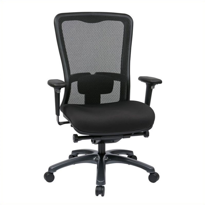 ProGrid High Back Office Chair in Coal Black Fabric